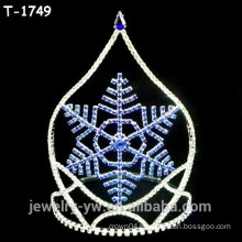 Fashion christmas pageant crowns with blue center snowflake